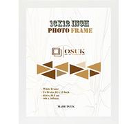 OSUK White Photo Frames 40.6 x 30.5cm Large Photo Frame 16 x 12 Inch Picture Frame With Clear Perspex Front & Wall Mounting 12" x 16" Frame