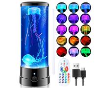 Osuke Jellyfish Lamp,Large Cool Night Light with 17 Color and Remote Control,USB Powered Room Decor Mood Lighting,Unique Fun Kids Adult Men Women Friends Christmas Gift for Bedroom Room Office