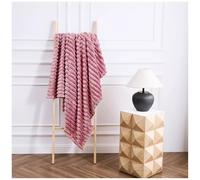 Osum Ribbed Throws Blankets Teddy Sherpa Fleece Chunky Cord Throws Over Super Soft Warm Cosy Luxurious Sofa Settee Bed Extra Large Blankets For Kids and Adults (Winter Berry, King Size 200x240cm)