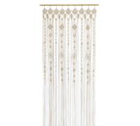 Osunnus Boho Macrame Window Curtain Room Divider Doorway Curtain 79 x 35 Inches Large Long Macrame Wall Hanging for Living Room Bedroom Bohemian Home Decor Wedding Backdrop, Gypsophila - 1 Panel L