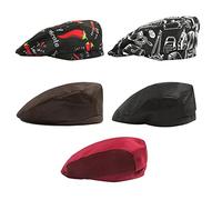 Osuter Unisex Chef Hat, 5 PCS Chef Hat,Chef Hats with Breathable Mesh,Unisex Dustproof Breathable Kitchen,Mesh Top Skull Cap, Food Service Capsfor Men Women Kitchen Restaurant