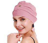 osvyo Chemo Headwear for Women Cancer Hair Loss Hat - Lightweight Cotton Headwear Sealed Packaging, Cotton Almond Pink, One Size Fits All