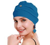 osvyo Chemo Headwear for Women Cancer Hairloss Hat - Cotton Lightweight Headwear,DEEP SEA Blue