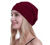 osvyo Cotton Chemo Hats Soft Caps Cancer Headwear for Women Hair Loss Sealed Packaging, Cherry, One Size Fits All
