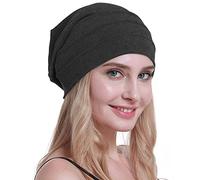 osvyo Cotton Chemo Hats Soft Caps Cancer Headwear for Women Hair Loss Sealed Packaging, Dark Spots Grey, One Size Fits All