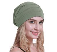 osvyo Cotton Chemo Hats Soft Caps Cancer Headwear for Women Hair Loss Sealed Packaging, Light Olive Grey, One Size Fits All