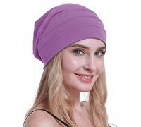 osvyo Cotton Chemo Hats Soft Caps Cancer Headwear for Women Hair Loss Sealed Packaging, Light Purple, One Size Fits All
