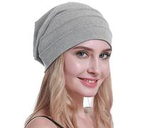 osvyo Cotton Chemo Hats Soft Caps Cancer Headwear for Women Hair Loss Sealed Packaging, Light staining Grey, One Size Fits All