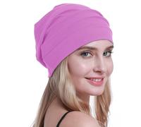 osvyo Cotton Chemo Hats Soft Caps Cancer Headwear for Women Hair Loss Sealed Packaging, neon pink, One Size