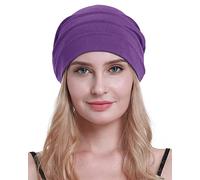 osvyo Cotton Chemo Hats Soft Caps Cancer Headwear for Women Hair Loss Sealed Packaging, Purple, One Size