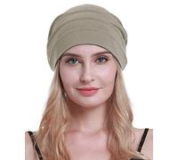 osvyo Cotton Chemo Hats Soft Caps Cancer Headwear for Women Hair Loss Sealed Packaging, Warm Grey, One Size Fits All