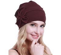 osvyo Cotton Chemo Turbans Headwear Beanie Hat Cap for Women Cancer Patient Hairloss Wine