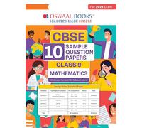 Oswaal CBSE 10 Sample Question Papers Class 9 Mathematics for 2026 Exam | Strictly as per Latest Syllabus, Recommended by Topper's Includes Solved Papers, Mind Maps & Competency-Based Qs