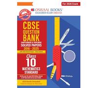 Oswaal CBSE Question Bank Chapterwise and Topicwise SOLVED PAPERS Class 10 Mathematics (Standard) For Exam 2026