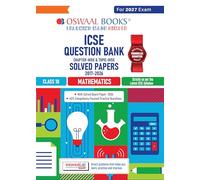 Oswaal Class 10 ICSE Question Bank Mathematics (2017 ? 2026) |For 2027 Exam Chapter-wise & Competency Based Questions | Includes 2026 Paper- fully solved | Self-Assessment Papers | Practice Papers