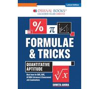 Oswaal Formulae & Tricks Quantitative Aptitude Book For CAT | XAT | MAT | Entrance & Government Job (MBA Exam) by Shweta Arora