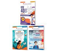 Oswaal ICSE Class 10, 40 Combined Sample Question Papers + Competency Focussed Questions + 10 Previous Years' Solved Papers Physics, Chemistry, Maths, ... (Set of 3 Books) for 2026 Board Exams