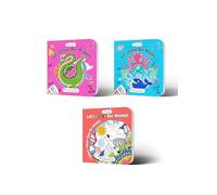 Oswaal Lil Legends Let's Colour Wild & Wonderful Worlds - Pack of 3 Coloring Books for Kids 2-5 Years | Animals, Ocean & Dragons Themes | Early Learning, Creativity & Fine Motor Skills Development