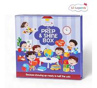 Oswaal Lil Legends Prep and Shine Box for Kids Age 4+ | 7-in-1 Early Learning Kit with Tracing, Vocabulary, Phonics, Activities + Free Stationery Kit | School Readiness Gift Set
