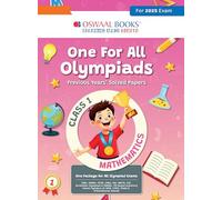 Oswaal One for All Olympiads Previous Year Solved Papers Class 1 Mathematics For 2025 Exam