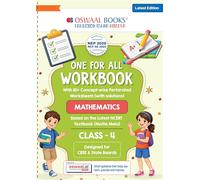 Oswaal One for All Workbook Class 4 Mathematics| 50+ Concept-wise Perforated Worksheets | Based on NCERT Maths Mela | NEP 2020 & NCF 2023 Aligned | For CBSE & English Medium Boards