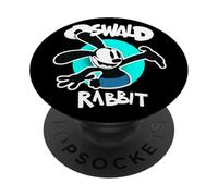 Oswald Rabbit Vintage Cartoon Bunny Happy Teal PopSockets Adhesive PopGrip