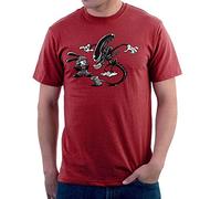 Oswald The Lucky Rabbit Vs Alien Men's T-Shirt Cherry Red
