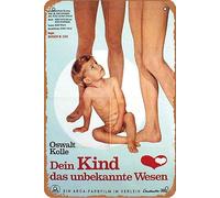 Oswalt Kolle: Dein Kind, das unbekannte Wesen Movies Metal Tin Sign 8x12 inch Wall Decor Gifts for Home,Street,Bars,Restaurants,Cafes,Store