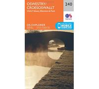 Os Explorer 240 Oswestry Map With Digital Version - Orange, Orange One Size