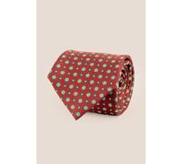 Oswin Hyde Men's Burgundy Geometric Pattern Silk Tie Oswin Hyde Burgundy One Size