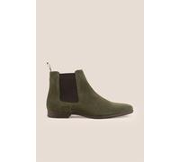 Oswin Hyde Men's Darwin Suede Chelsea Boots in Green | Size: 8 Oswin Hyde Green 8