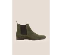 Oswin Hyde Men's Darwin Suede Chelsea Boots in Green | Size: 9 Oswin Hyde Green 9