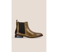 Oswin Hyde Men's Douglas Premium Leather Chelsea Boots in Dark Green | Size: 12 Oswin Hyde Dark Green 12