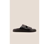 Oswin Hyde Men's Jude Twin Buckle Strap Sandals in Black | Size: 8 Oswin Hyde Black 8