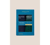 Oswin Hyde Men's Nate Cotton Boxer Trunks in Green | Size: Large Oswin Hyde Green L