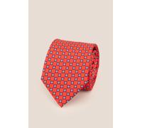 Oswin Hyde Men's Red Squares Geometric Silk Tie Oswin Hyde Red One Size