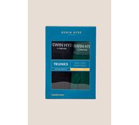 Oswin Hyde Men's Vern Cotton Boxer Trunks in Green | Size: Large Oswin Hyde Green L