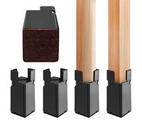 OSYBZ Bed Risers Adjustable 4 Inch Furniture Risers with Screw Clamp, Heavy Duty Risers for Chair Desk Sofa Tables Couch, Fit Furniture Legs Diameter from 0.8''-1.6'' Lifts up to 20,000 lbs (4 pack)