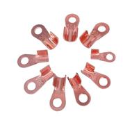 OT Cable Connector 10-40PC Copper OT Terminal Non-Insulated Wire Connector Bare Electrical Cable Terminals Lug Battery Rings Crimp Terminal 10-100A(100A,40Pcs)