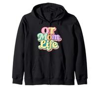 OT Mom Life Mother’s Day Retro Occupational Therapist Zip Hoodie
