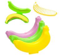 OT-NVWOZR 3 PCS Banana Case with Banana Slicer, Plastic Banana Holder Cute Banana Protector, Reusable Banana Saver Box Banana Cover Storage Fruit Container for Outdoor Travel Keep Fresh