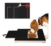 OT-NVWOZR Dog Nail Scratch Board, Wooden Dog Nail File Board with Built-in Snack Box & 3 Sandpaper, Puppy Nail Grinding Pad Sturdy Dog Paws Stress-free Scratch Mat for Pets Nail Care