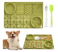 OT-NVWOZR Lick Mat for Dogs, Silicone Slow Feeder Bowl for Food and Water, Licking Pad with Suction Cups for Yogurt Peanut, Snuffle Mat Puzzle Toys Food Treat for Dog Anxiety Relief Training