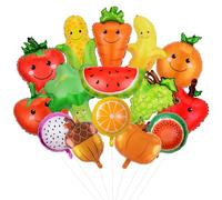 OT-NVWOZR Pack of 15 Fruit Vegetable Foil Balloons, Fruit Balloons, Party Decoration, Aluminium Foil Balloons, Children's Gift for Wedding, Birthday, Baby Shower Accessories, Summer Party