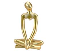 OT-NVWOZR Thinker Statue for Home Decor, Gold Ornaments Resin Figurines for Shelf Decor, Abstract Modern Art Sculpture for Bathroom Living Room Office Decorative Home Accessories (Gold-C)