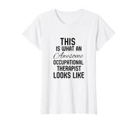 OT Occupational Therapist Pediatric Therapy Assistant Value Graphic T-Shirt, Women, White, M