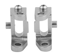 OT003 1 Pair Metal Front Caster Block for KYOSHO 4WD Optima Maxima 1/10 Off Road Vehicle (Silver)
