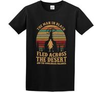 Men's The Man in Black Fled Across The Desert and The Gunslinger Followed Short Sleeve O Neck Size M