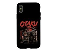 Otaku Kawaii Anime Manga Samurai Ramen Y2K Cyberpunk Japan Case for iPhone X/XS