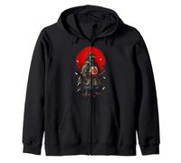 Otaku Kawaii Anime Manga Samurai Ramen Y2K Cyberpunk Japan Zip Hoodie